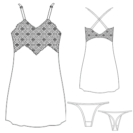 Fashion sewing patterns for LADIES Underwear Night cloth 2842